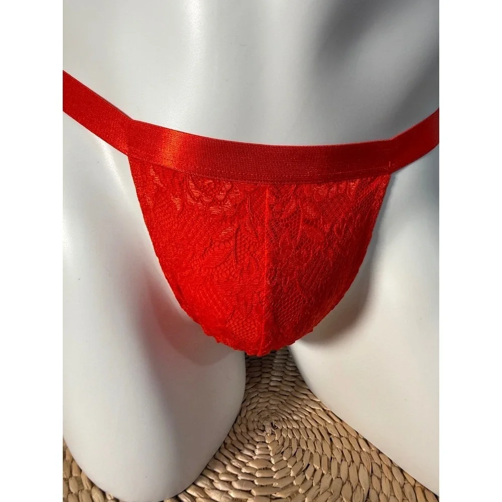 NWT Cosabella Never Say Never Italian Thong for Men Lace Underwear Orange M